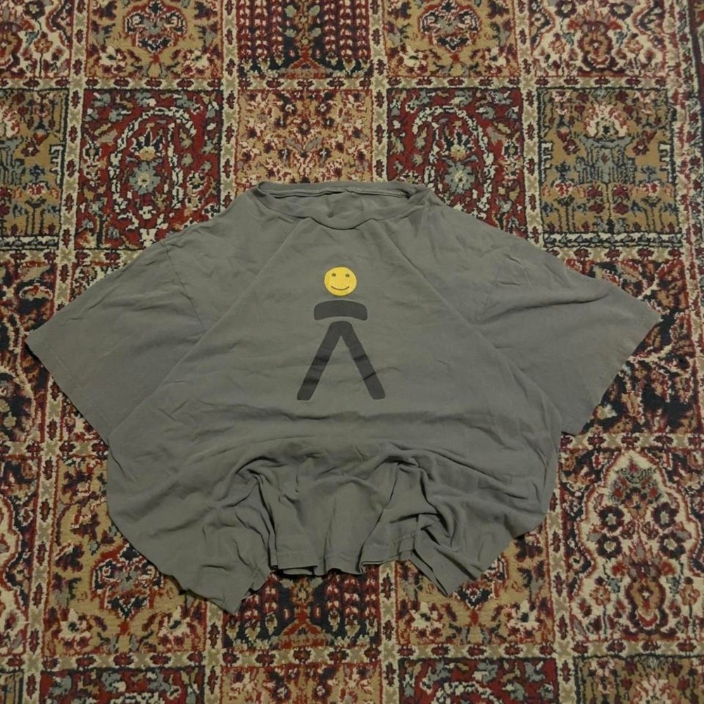 VTG 00s Keen Footwear stick figure logo graphic‎ brand promo tee shirt M olive